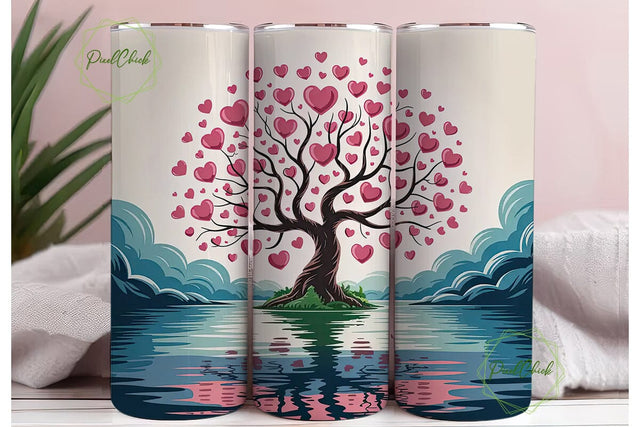 Love Tree 20oz Tumbler Wrap Sublimation PixelChick 