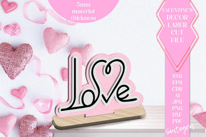 Love Valentine Ornament Laser Cut SVG v1 SVG Sintegra 