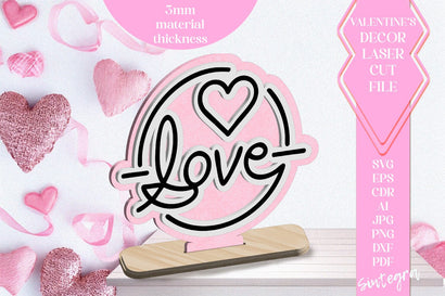 Love Valentine Ornament Laser Cut SVG v2 SVG Sintegra 