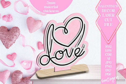 Love Valentine Ornament Laser Cut SVG v3 SVG Sintegra 