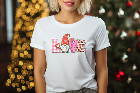 Love - Valentines Day Gnomes Sublimation Sublimation CraftLabSVG 