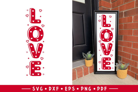 Love Valentines Day Porch Sign SVG SVG CraftLabSVG 