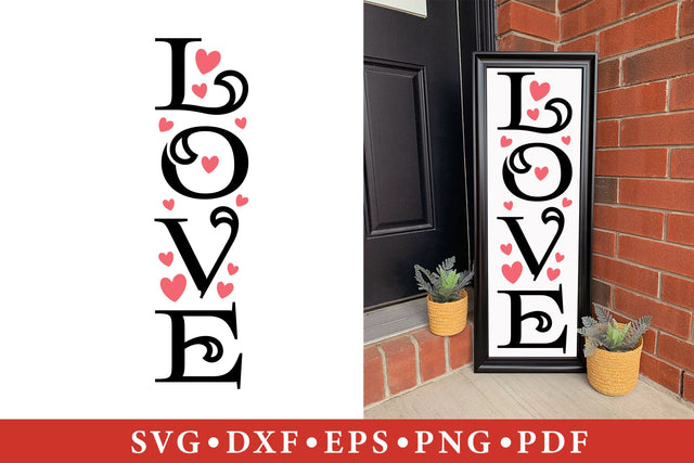 Love Valentine's Day Porch Sign SVG SVG CraftLabSVG 