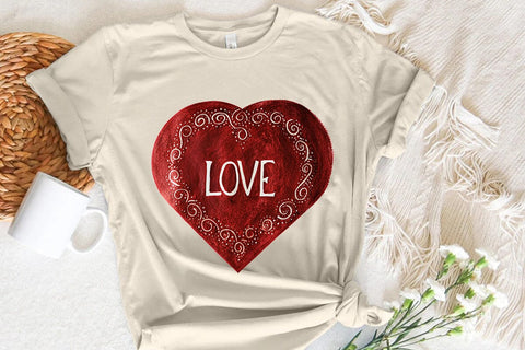 Love Valentine's Day Red Heart PNG Design (10) SVG Angelina750 