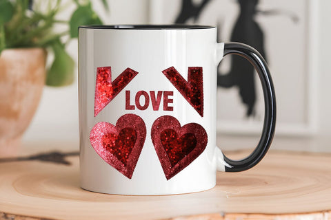 Love Valentine's Day Red Heart PNG Design SVG Angelina750 