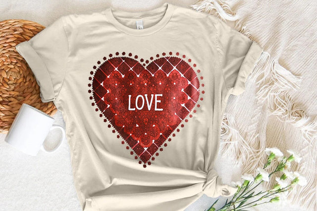 Love Valentine's Day Red Heart PNG Design SVG Angelina750 