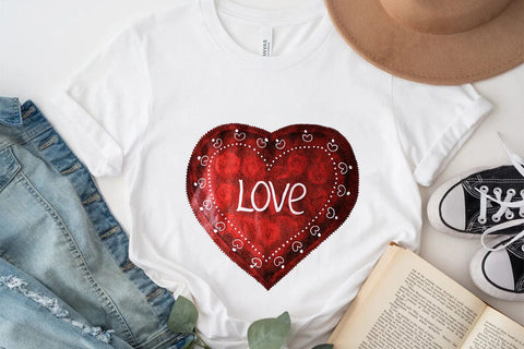 Love Valentine's Day Red Heart PNG Design SVG Angelina750 