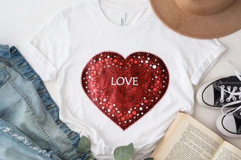 Love Valentine's Day Red Heart PNG Design SVG Angelina750 