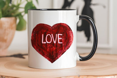 Love Valentine's Day Red Heart PNG Design SVG Angelina750 