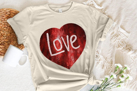 Love Valentine's Day Red Heart PNG Design SVG Angelina750 