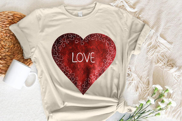 Love Valentine's Day Red Heart PNG Design SVG Angelina750 