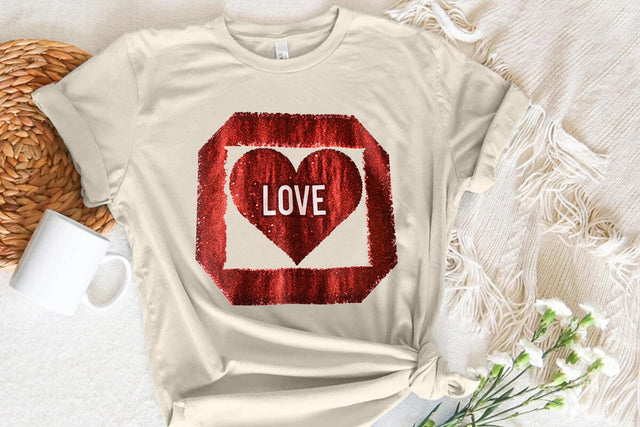 Love Valentine's Day Red Heart PNG Design SVG Angelina750 