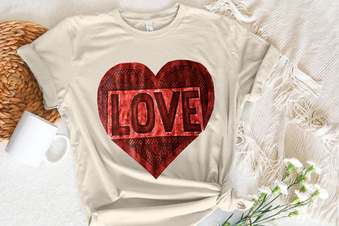 Love Valentine's Day Red Heart PNG Design SVG Angelina750 