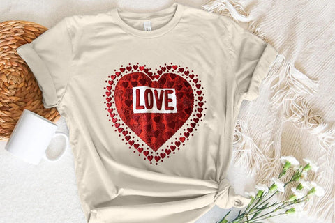 Love Valentine's Day Red Heart PNG Design SVG Angelina750 