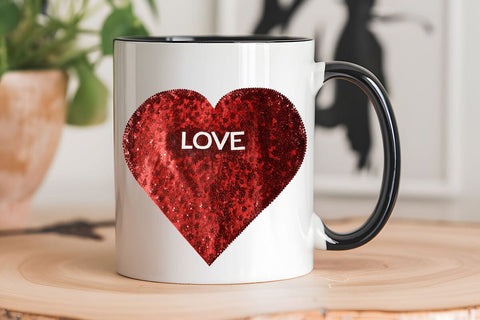 Love Valentine's Day Red Heart PNG Design SVG Angelina750 