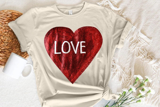 Love Valentine's Day Red Heart PNG Design SVG Angelina750 