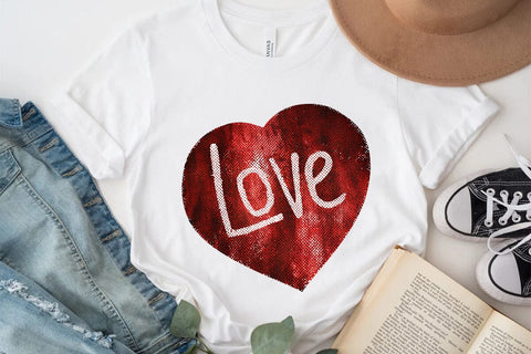 Love Valentine's Day Red Heart PNG Design SVG Angelina750 