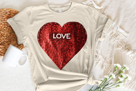 Love Valentine's Day Red Heart PNG Design SVG Angelina750 