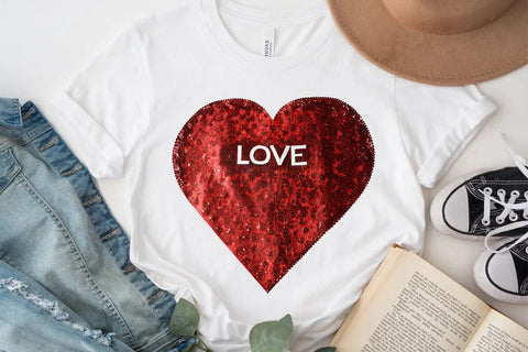 Love Valentine's Day Red Heart PNG Design SVG Angelina750 