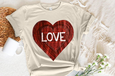 Love Valentine's Day Red Heart PNG Design SVG Angelina750 