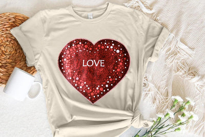 Love Valentine's Day Red Heart PNG Design SVG Angelina750 