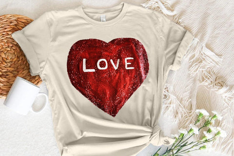 Love Valentine's Day Red Heart PNG Design SVG Angelina750 