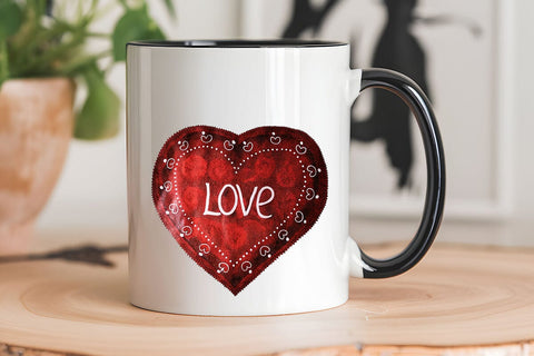 Love Valentine's Day Red Heart PNG Design SVG Angelina750 