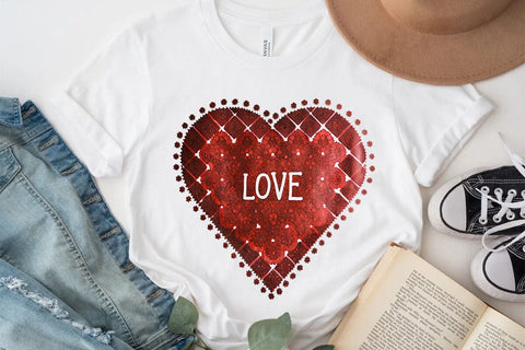 Love Valentine's Day Red Heart PNG Design SVG Angelina750 