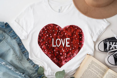 Love Valentine's Day Red Heart PNG Design SVG Angelina750 