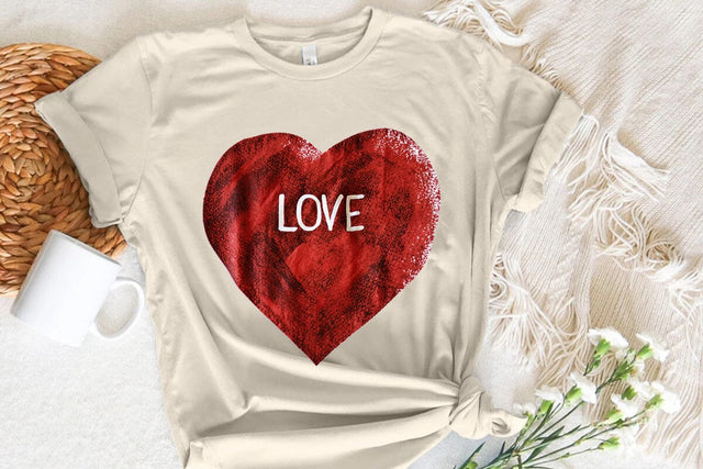 Love Valentine's Day Red Heart PNG Design SVG Angelina750 