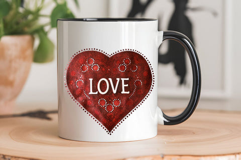 Love Valentine's Day Red Heart PNG Design SVG Angelina750 