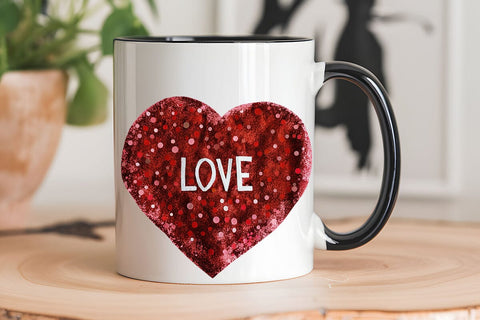 Love Valentine's Day Red Heart PNG Design SVG Angelina750 