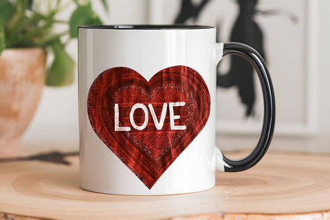 Love Valentine's Day Red Heart PNG Design SVG Angelina750 