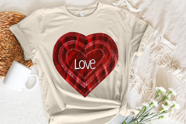 Love Valentine's Day Red Heart PNG Design SVG Angelina750 