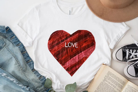 Love Valentine's Day Red Heart PNG Design SVG Angelina750 