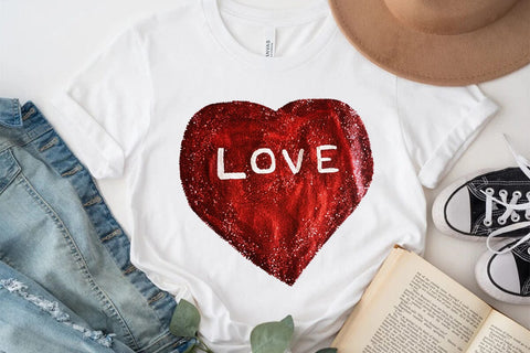 Love Valentine's Day Red Heart PNG Design SVG Angelina750 