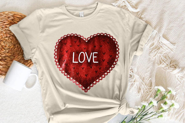 Love Valentine's Day Red Heart PNG Design SVG Angelina750 