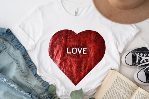 Love Valentine's Day Red Heart PNG Design SVG Angelina750 