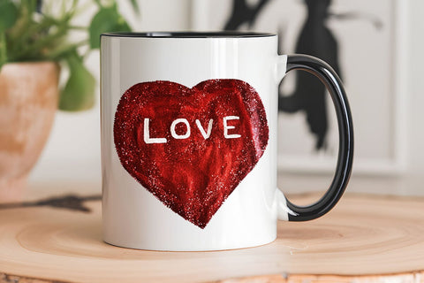 Love Valentine's Day Red Heart PNG Design SVG Angelina750 