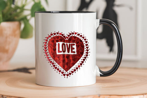 Love Valentine's Day Red Heart PNG Design SVG Angelina750 