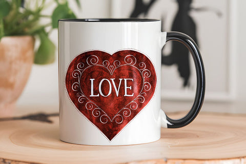 Love Valentine's Day Red Heart PNG Design SVG Angelina750 