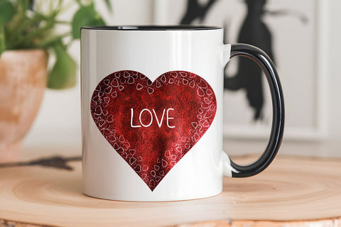 Love Valentine's Day Red Heart PNG Design SVG Angelina750 