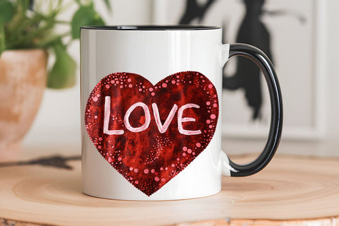 Love Valentine's Day Red Heart PNG Design SVG Angelina750 