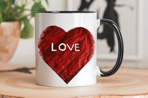 Love Valentine's Day Red Heart PNG Design SVG Angelina750 