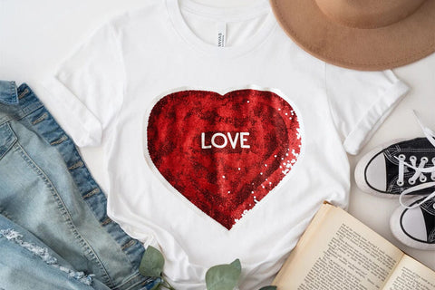 Love Valentine's Day Red Heart PNG Design SVG Angelina750 