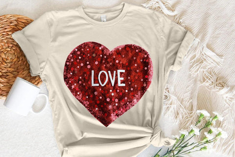 Love Valentine's Day Red Heart PNG Design SVG Angelina750 