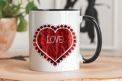 Love Valentine's Day Red Heart PNG Design SVG Angelina750 