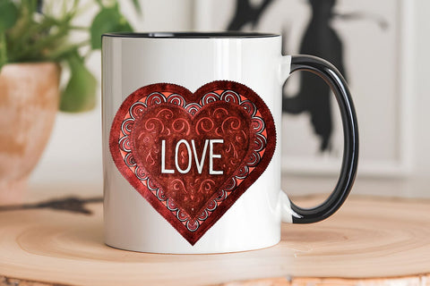 Love Valentine's Day Red Heart PNG Design SVG Angelina750 