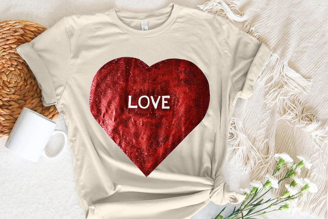 Love Valentine's Day Red Heart PNG Design SVG Angelina750 