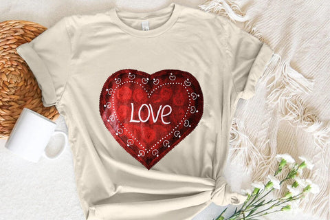 Love Valentine's Day Red Heart PNG Design SVG Angelina750 